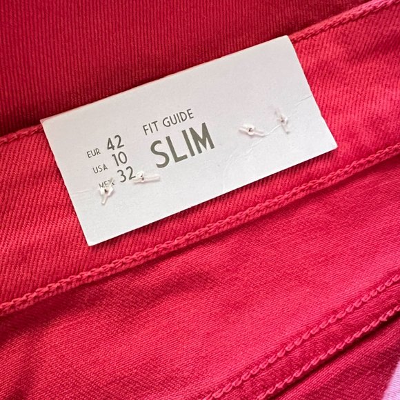 Lot of 2 ZARA TRF Trafaluc Denim Jeans NWT Salmon NWOT Blue US Size 10 - Picture 7 of 16